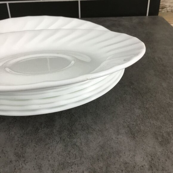 Corelle By Corning Enhancements 6¼" White Swirl Saucers Set Of 6 - Picture 8 of 9